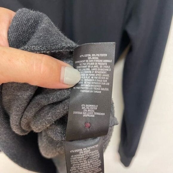 Ted Baker Men's Black Sweatshirt Quarter Zip Pocket Pullover Funnel Neck Sz L - Picture 7 of 9